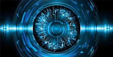 göz siber devre gelecekteki teknoloji konsepti