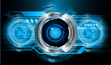 göz siber devre gelecek teknoloji konsepti arka plan, küresel soyut arkaplan