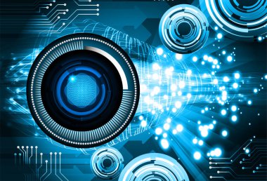 göz siber devre gelecekteki teknoloji konsepti