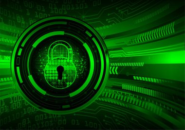 Dolabı olan arka plan vektör illüstrasyonu, dijital güvenlik kavramı