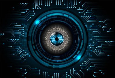 göz siber devre gelecekteki teknoloji konsepti