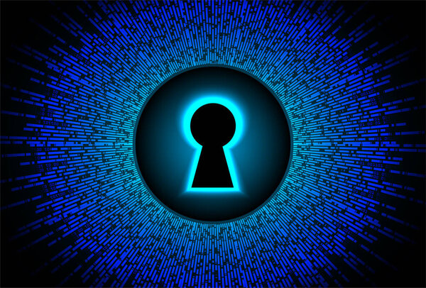 фоновая векторная иллюстрация с замочной скважиной, концепция цифровой безопасности