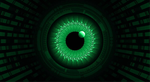 глаз кибер-цепи будущего технологии