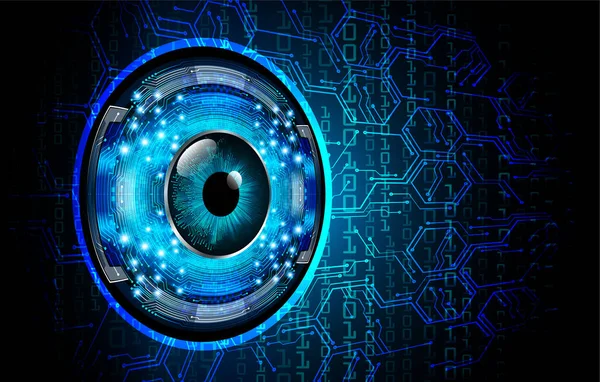 Eye Cyber Circuit Future Technology Concept Background — Stock Vector