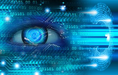 göz siber devre gelecekteki teknoloji konsepti