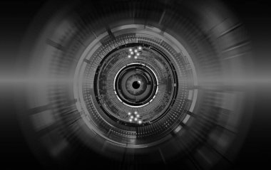 göz siber devre gelecekteki teknoloji konsepti