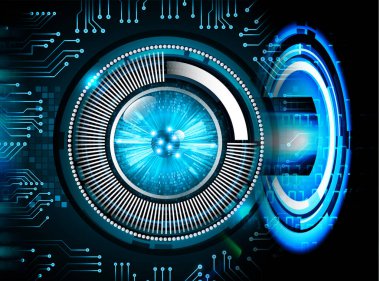 göz siber devre gelecekteki teknoloji konsepti
