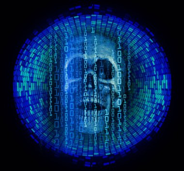 Matris arkaplanlı ikili kodların dijital bileşimi