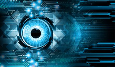 göz siber devre gelecekteki teknoloji konsepti