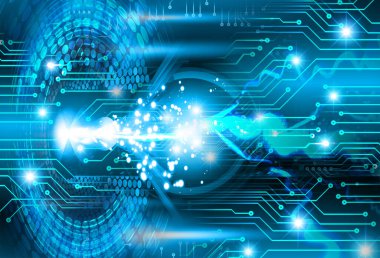 göz siber devre gelecekteki teknoloji konsepti