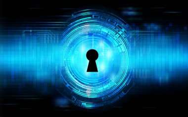 anahtar delikli arkaplan, dijital güvenlik kavramı