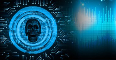 mavi renkli modern dijital duvar kağıdı, teknoloji konsepti