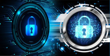 Dolabı olan arka plan, dijital güvenlik kavramı