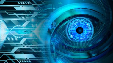 göz siber devre gelecekteki teknoloji konsepti