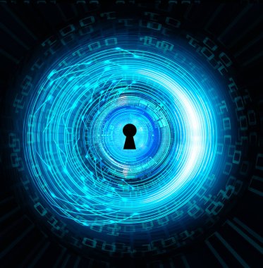 anahtar delikli arkaplan, dijital güvenlik kavramı