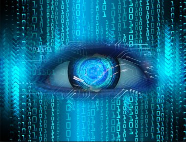 Modern teknoloji konsepti. Verilerin ve sayıların görüntüsüne sahip fütürist arkaplan