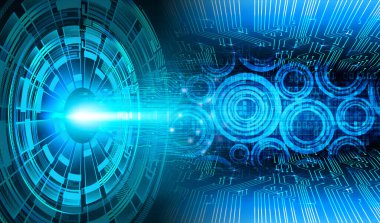 göz siber devre gelecekteki teknoloji konsepti