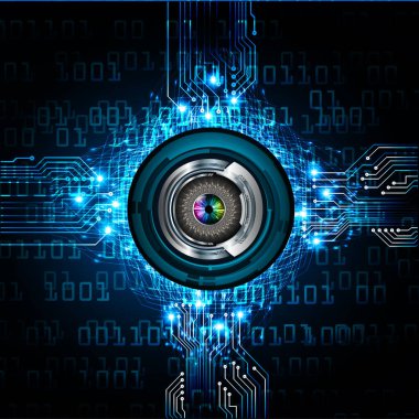 göz siber devre gelecekteki teknoloji konsepti