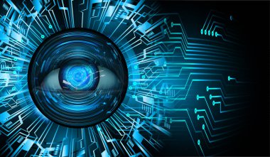 göz siber devre gelecekteki teknoloji konsepti