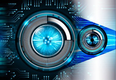 göz siber devre gelecekteki teknoloji konsepti