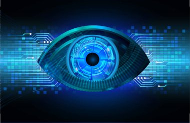 göz siber devre gelecekteki teknoloji konsepti