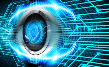 göz siber devre gelecekteki teknoloji konsepti