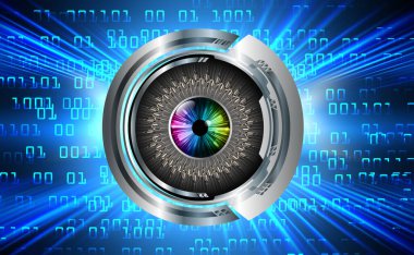 göz siber devre gelecekteki teknoloji konsepti