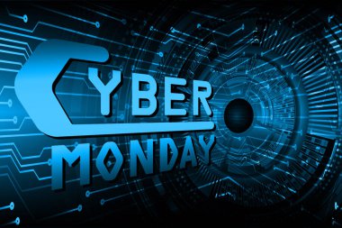 Mavi göz siber devre gelecekteki teknoloji konsepti