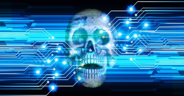 İnsan beyniyle soyut arkaplan