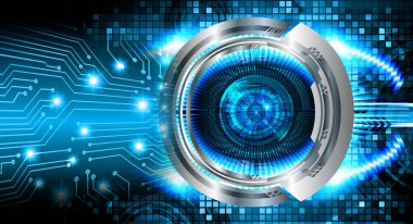 göz siber devre gelecekteki teknoloji konsepti