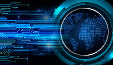 Fütürist teknolojiye sahip soyut arkaplan