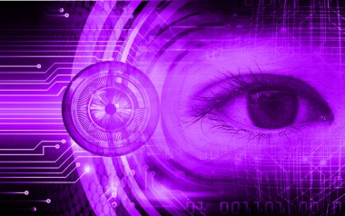 göz ile soyut geleceksel dijital arkaplan