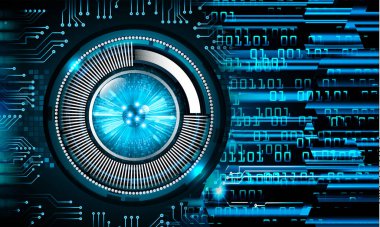 göz siber devre gelecekteki teknoloji konsepti