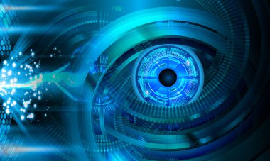 göz siber devre gelecekteki teknoloji konsepti