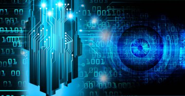 göz siber devre gelecekteki teknoloji konsepti