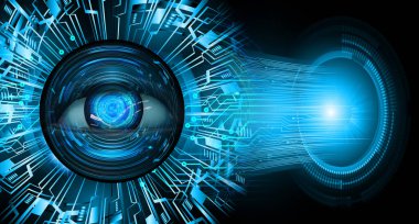 göz siber devre gelecekteki teknoloji konsepti