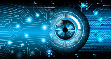 göz siber devre gelecekteki teknoloji konsepti