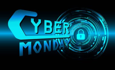 Sayısal arkaplan ve siber güvenlik konusunda kapatılmış asma kilit