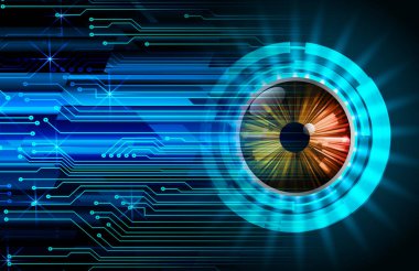 göz siber devre gelecekteki teknoloji konsepti