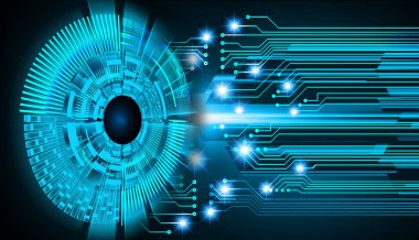 göz siber devre gelecekteki teknoloji konsepti