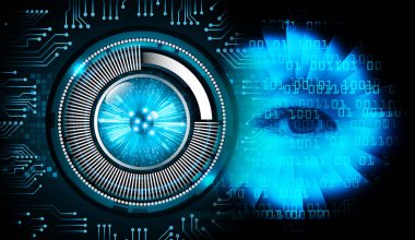 ikili kodlu soyut mavi arkaplan