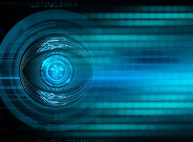 göz siber devre gelecekteki teknoloji konsepti