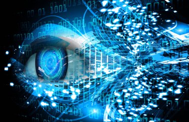 göz siber devre gelecekteki teknoloji konsepti