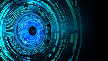 göz siber devre gelecekteki teknoloji konsepti