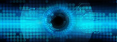 göz siber devre gelecekteki teknoloji konsepti