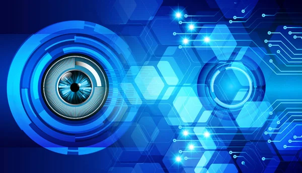 Auge Cyber Schaltung Zukunft Technologie Konzept Hintergrund — Stockfoto