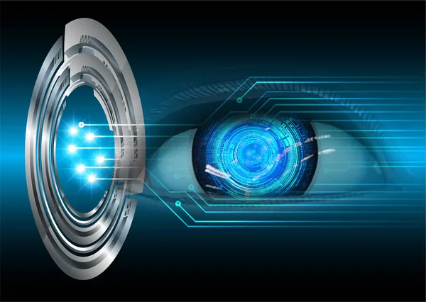 Eye Cyber Circuit Future Technology Concept Background — Stock Photo, Image