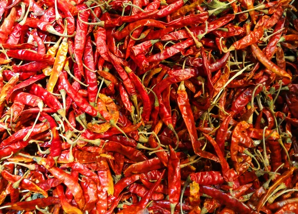 Papryka Chili Czerwona Rynku — Zdjęcie stockowe