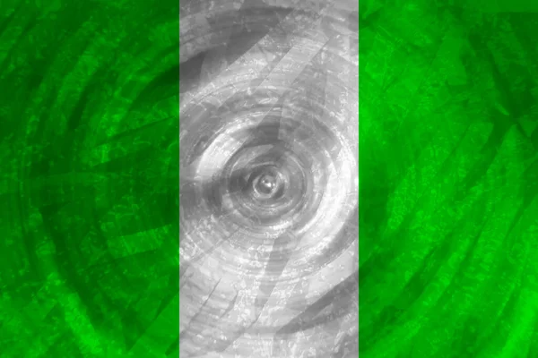 ナイジェリアフラググランジの背景 — ストック写真