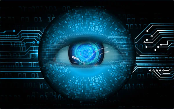 Eye Cyber Circuit Future Technology Concept Background — Stock Photo, Image